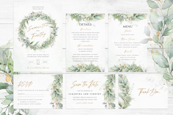 Download Eucalyptus Wedding Invite Suite - Wedding Collection