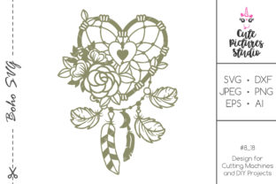 Download Floral Heart Dreamcatcher Cut File - Floral Collection