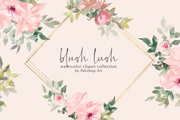 Download Blush Lush Watercolor Floral Clip Art Co - Clip art Collection