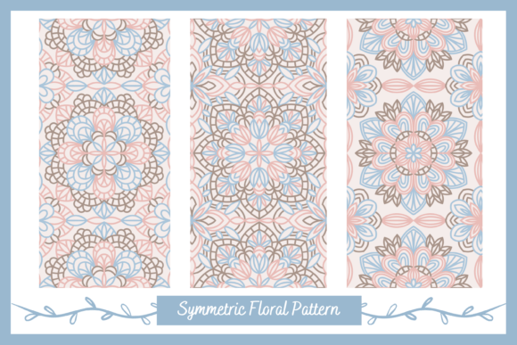 Download Geometric Symmetric Floral Tile Patterns - Floral Collection