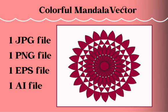 Download Colorful Mandala Vector Pattern Art - Colorful Collection