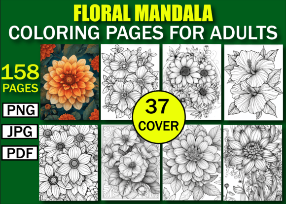 Download Floral Mandala Coloring Pages for Adults - Floral Collection