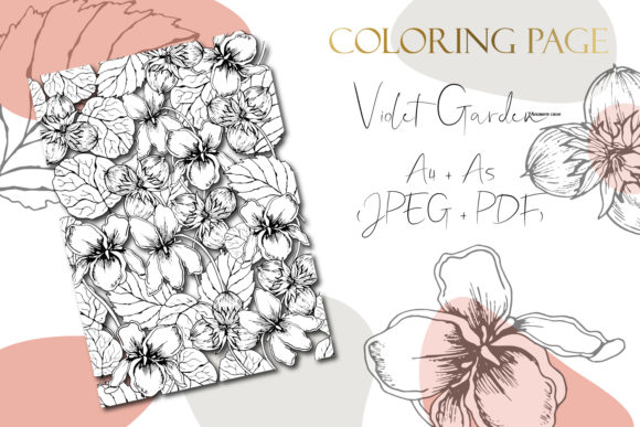 Download Printable Digital Floral Coloring Page 3 - Floral Collection