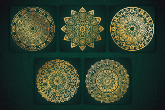 Download Beautiful Golden Mandala Design - Golden Collection