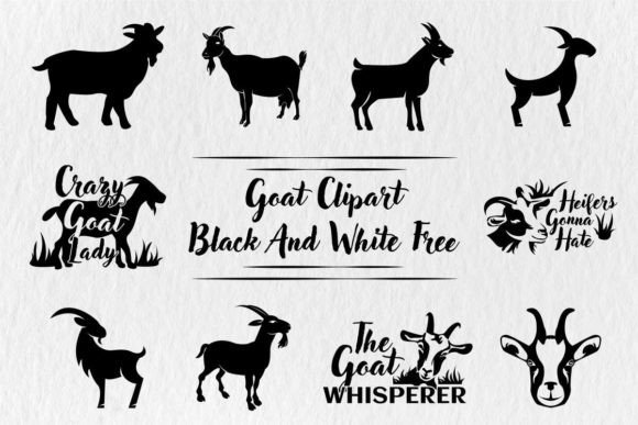 Download Goat Clipart Black and White Free - Black and white Collection