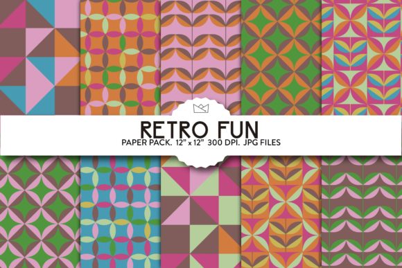 Download Retro Fun Wrapping Paper, Retro Digital - Retro Collection