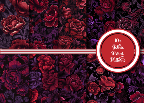 Download Gothic Floral Patterns Collection - Floral Collection