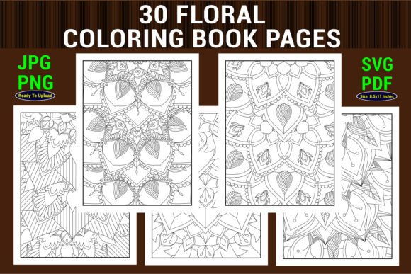 Download Floral Coloring Page for Adult and Child - Floral Collection