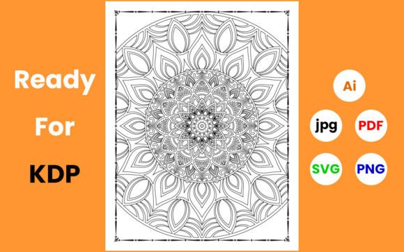 Download Mandala Floral Coloring Page Adults KDP - Floral Collection
