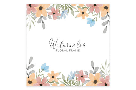 Download Watercolor Colorful Petal Flower Frame - Colorful Collection