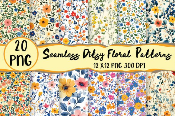 Download Seamless Ditsy Floral Patterns - Floral Collection