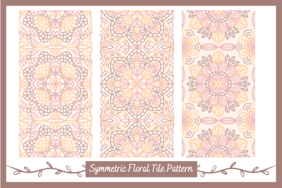 Download Geometric Symmetric Floral Tile Patterns - Floral Collection
