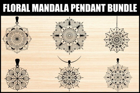 Download Floral Mandala Pendant SVG Bundle - Floral Collection