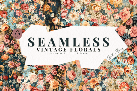 Download Seamless Vintage Floral Patterns - Floral Collection