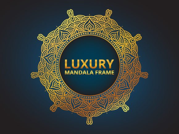 Download Luxury Golden Mandala Frame Design - Golden Collection