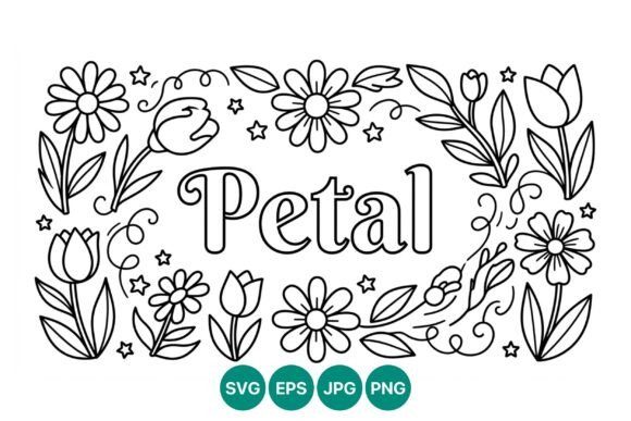 Download Floral Frame Petal Line Art - Floral Collection