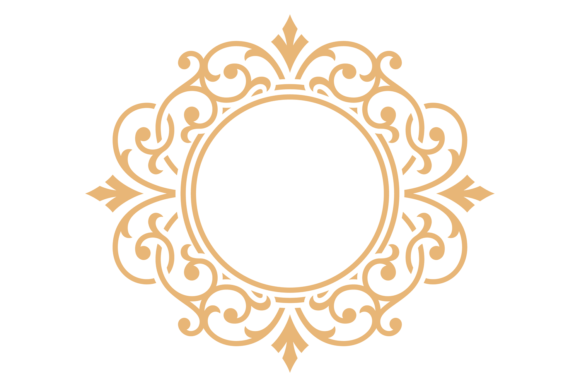 Download Golden Filigree Circle. Decorative Round - Golden Collection
