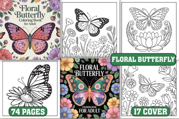 Download 74 Floral Butterfly Coloring Pages - Floral Collection
